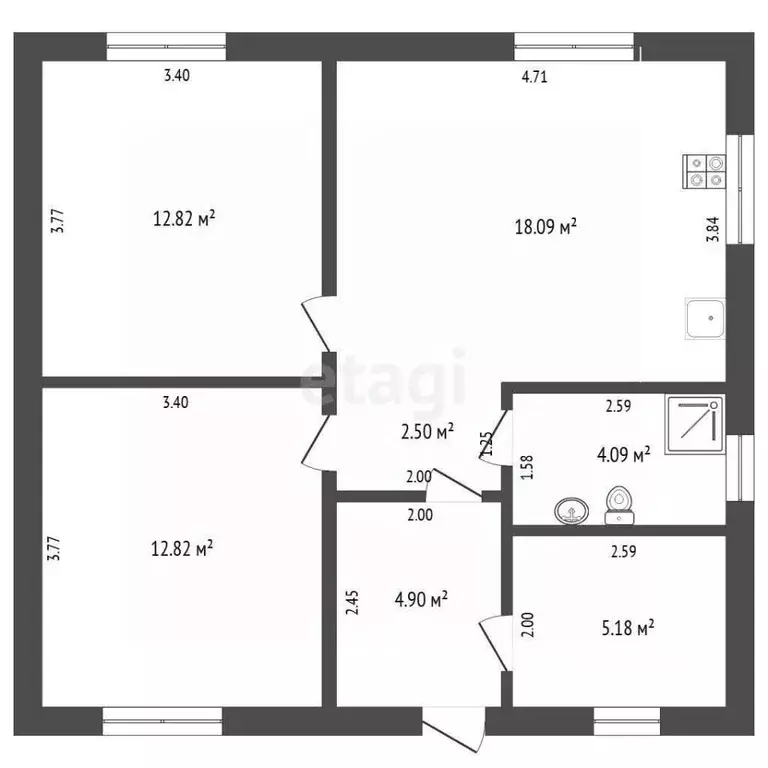 Дом в Тюменская область, Тюменский муниципальный округ, Новокаменский ... - Фото 1