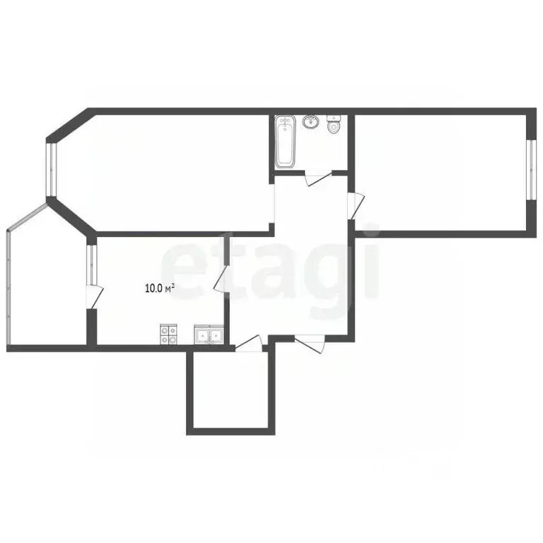 2-к кв. Костромская область, Кострома ул. Свердлова, 35к4 (64.0 м) - Фото 2