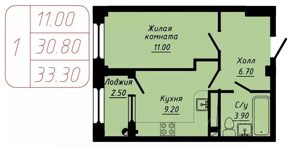1-к кв. Ставропольский край, Кисловодск  (33.3 м) - Фото 0
