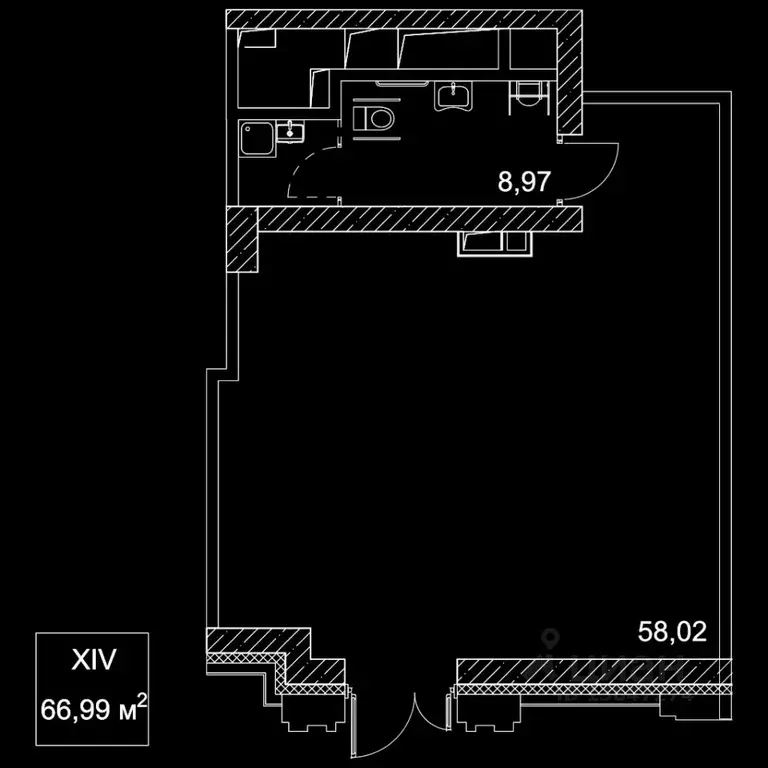 Торговая площадь в Москва 2-й Хорошевский проезд, 7С8 (67 м) - Фото 1