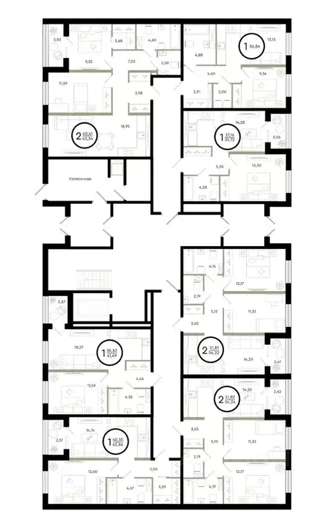 2-к кв. Тюменская область, Тюмень ул. Александра Звягина, 6 (54.24 м) - Фото 1