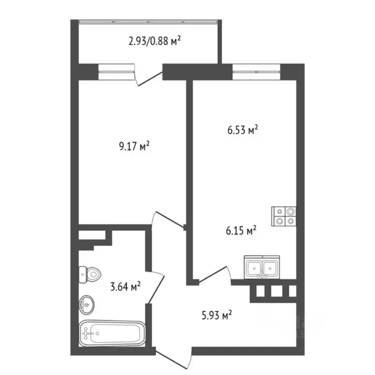 1-к кв. Ленинградская область, Мурино Всеволожский район, ул. ... - Фото 2