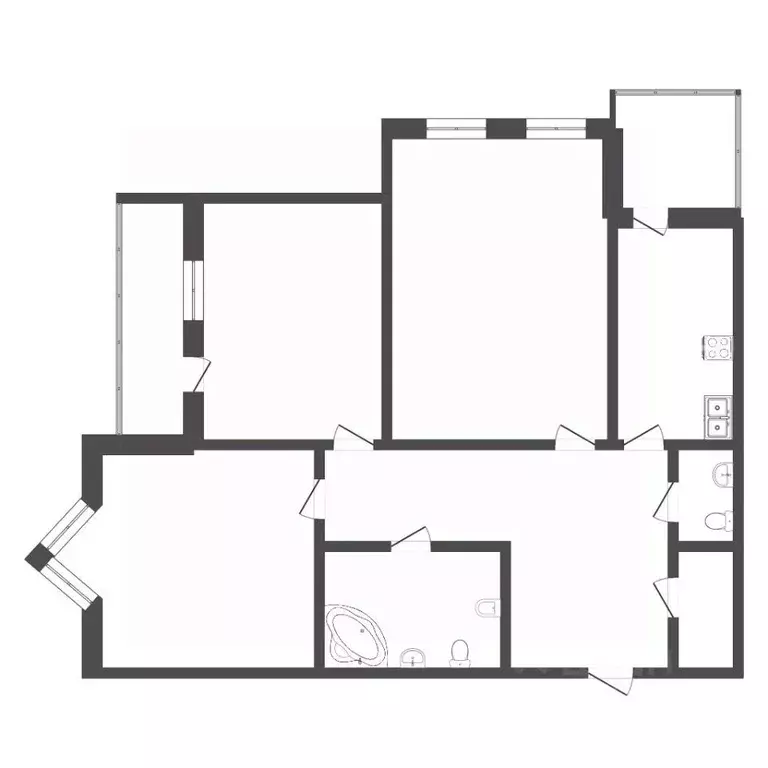 3-к кв. Тюменская область, Тюмень ул. Николая Федорова, 12 (97.0 м) - Фото 2
