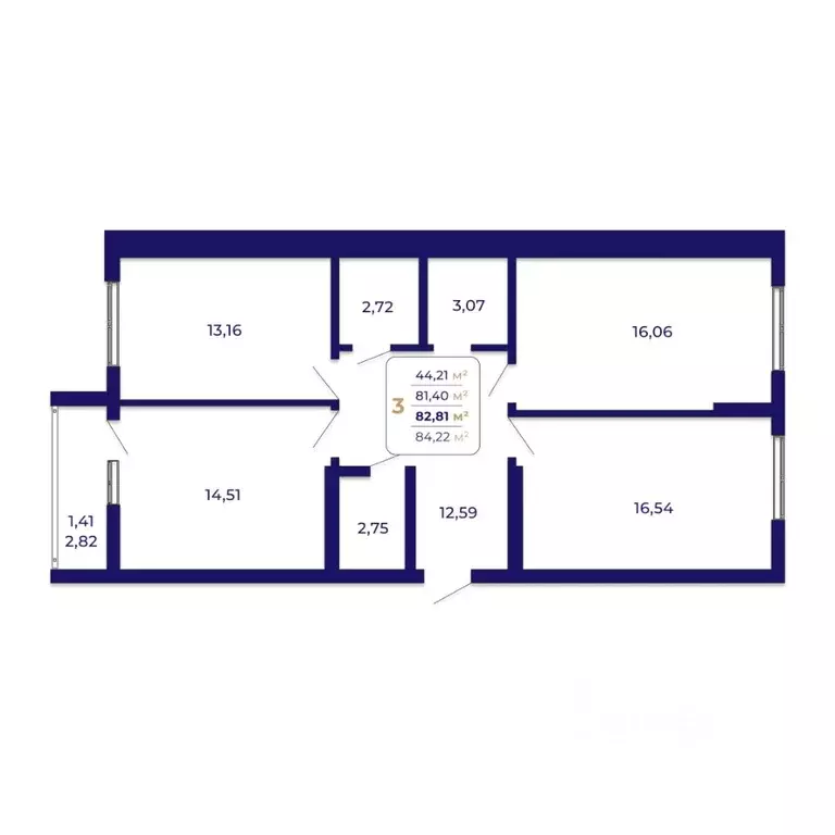 3-к кв. Башкортостан, Уфа Затон-Восточный жилрайон, Паруса жилой ... - Фото 1