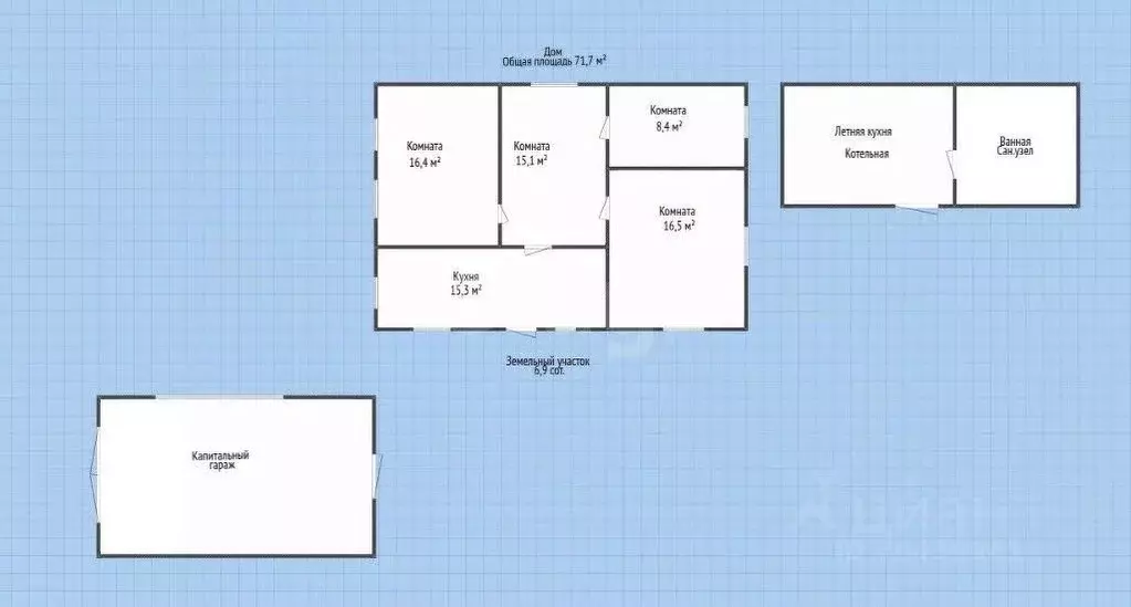 Дом в Адыгея, Майкоп Привокзальная ул. (72 м) - Фото 2