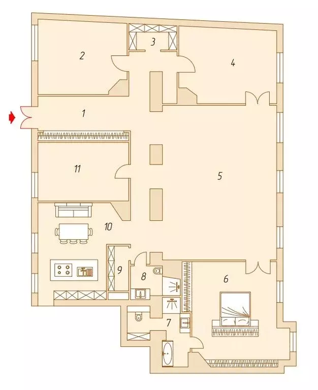 6-к кв. Москва ул. Покровка, 29 (280.0 м) - Фото 1