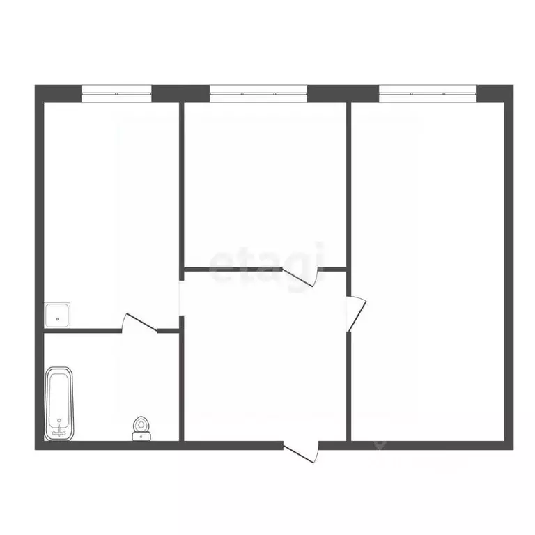 2-к кв. Красноярский край, Красноярск просп. Металлургов, 1 (36.2 м) - Фото 2