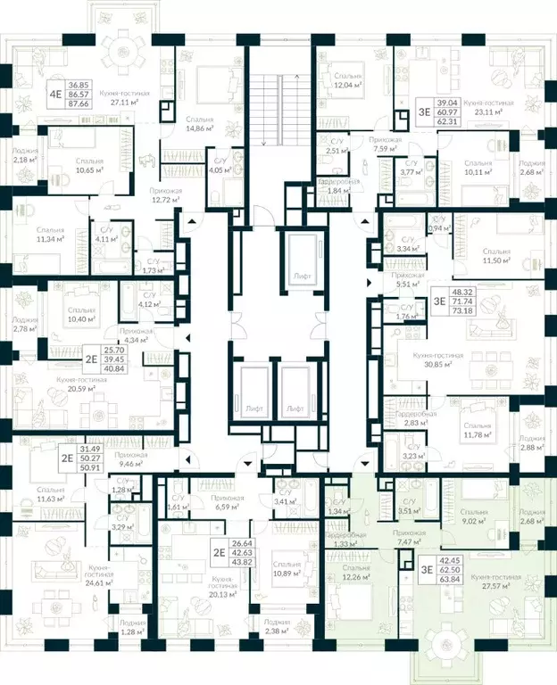 2-к кв. Башкортостан, Уфа Глумилино жилрайон, Урман Сити жилой ... - Фото 2