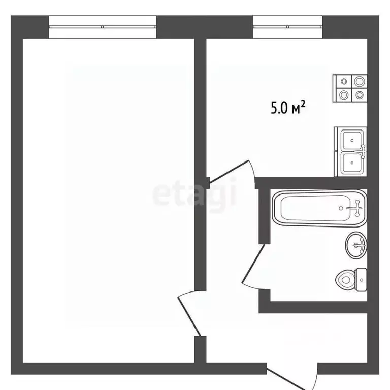 1-к кв. Владимирская область, Муром Карачаровское ш., 71 (35.9 м) - Фото 1