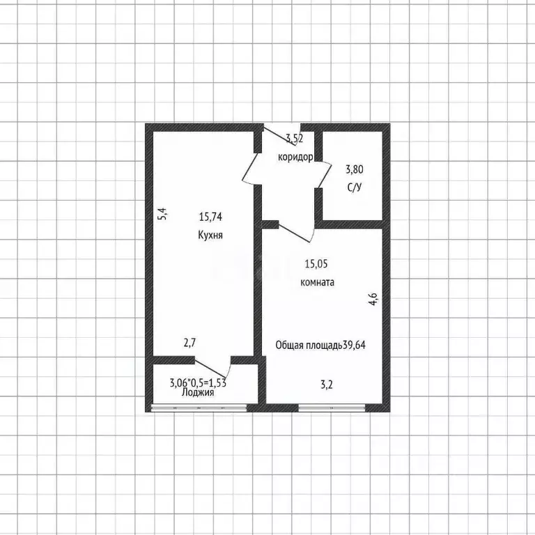 1-к кв. Адыгея, Майкоп Степная ул., 257 (39.64 м) - Фото 2