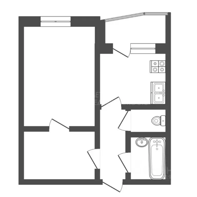 1-к кв. Тюменская область, Тюмень Широтная ул., 185 (43.7 м) - Фото 2