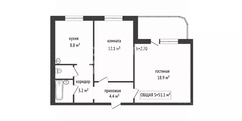 2-к кв. Кемеровская область, Ленинск-Кузнецкий ул. Спасстанция, 6 ... - Фото 2