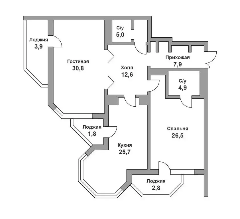 2-комнатная квартира: Москва, улица Архитектора Власова, 6 (121.9 м) - Фото 1