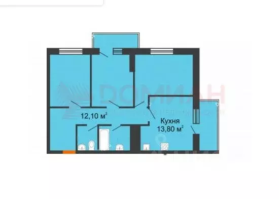 3-к кв. Ростовская область, Ростов-на-Дону ул. Мечникова, 41/53 (80.0 ... - Фото 2