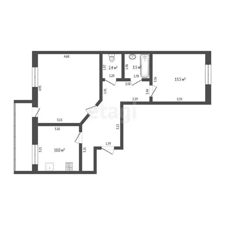 2-комнатная квартира: Тюмень, улица Избышева, 6 (65.4 м) - Фото 0