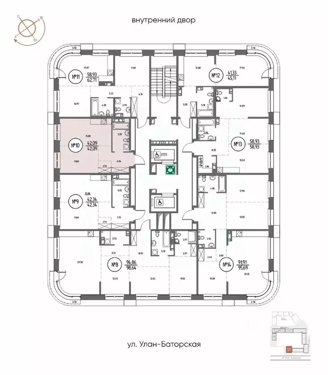 1-к кв. Иркутская область, Иркутск Макс жилой комплекс (42.09 м) - Фото 2