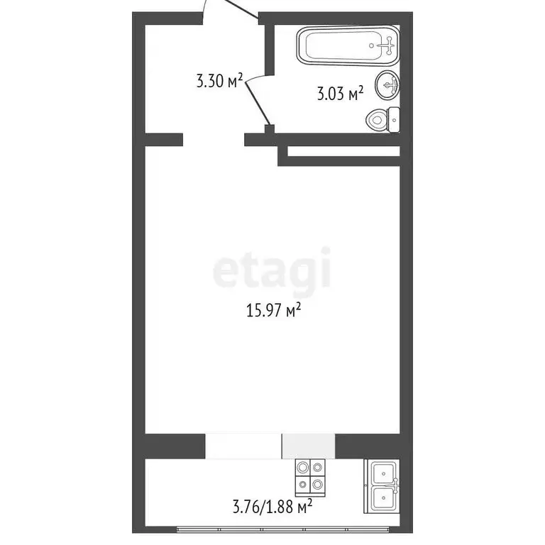 Квартира-студия: Оренбург, микрорайон Кушкуль, Тепличная улица, 19В ... - Фото 0