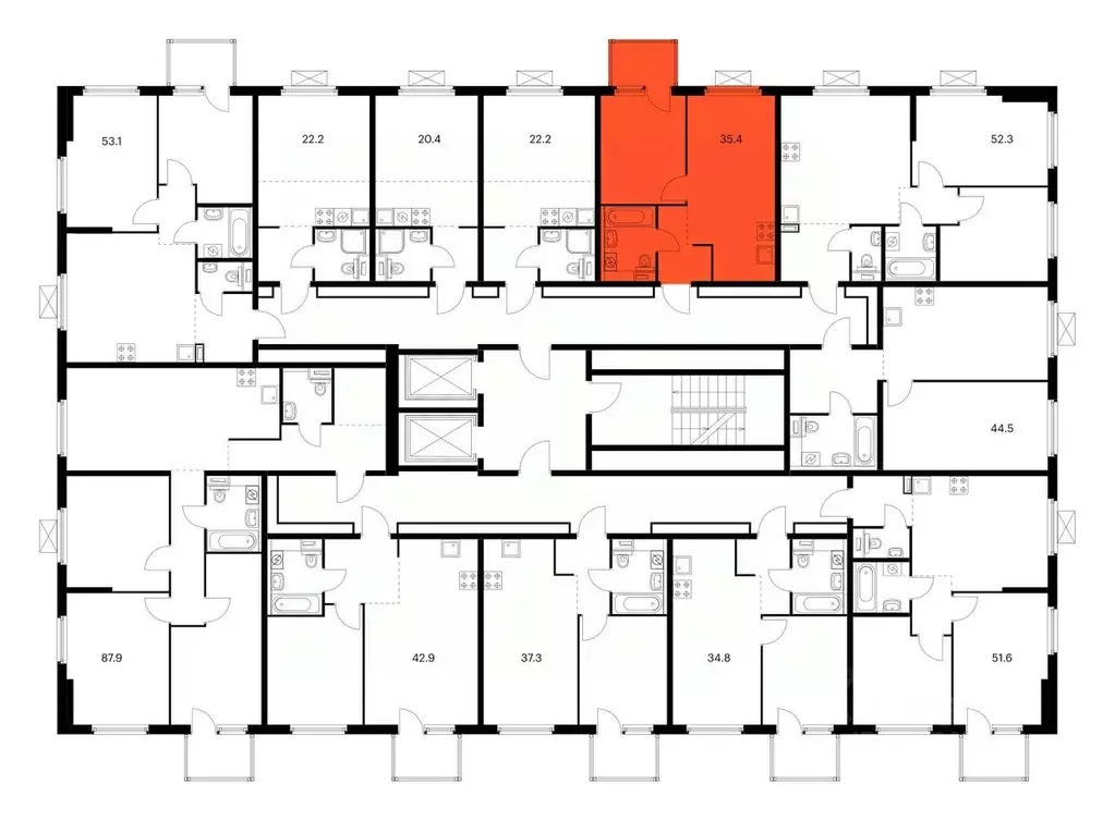 1-к кв. Татарстан, Казань Нокса Парк жилой комплекс, 2 (35.4 м) - Фото 1