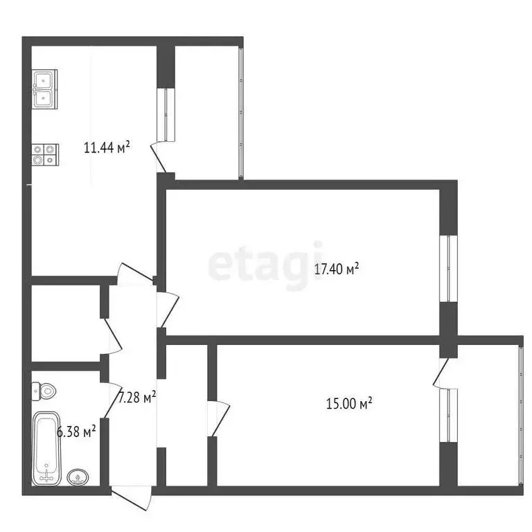 2-комнатная квартира: Анапа, Парковая улица, 79к1 (62.7 м) - Фото 0