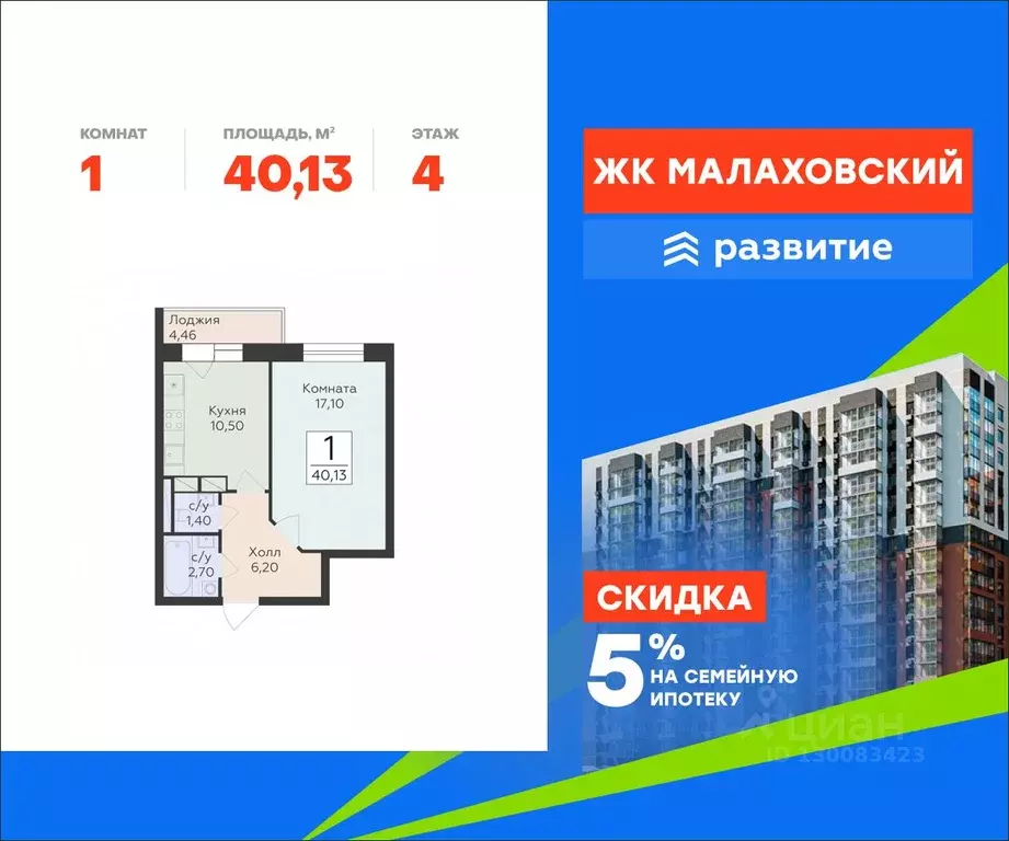 1-к кв. Московская область, Раменский муниципальный округ, Родники пгт ... - Фото 1