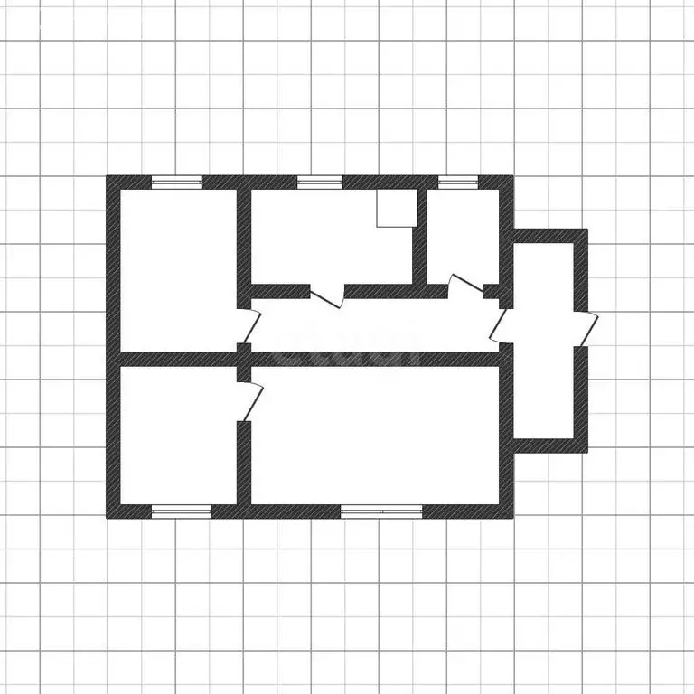 Дом в село Поломошное, улица Глебова (47.4 м) - Фото 1