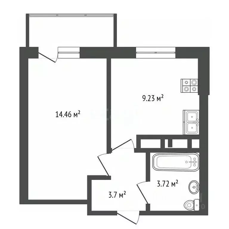 1-к кв. Ярославская область, Ярославль ул. Пашуковская, 9к2 (32.09 м) - Фото 2