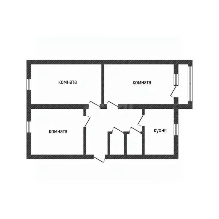 3-к кв. Курганская область, Курган ул. Перова, 10 (62.6 м) - Фото 2