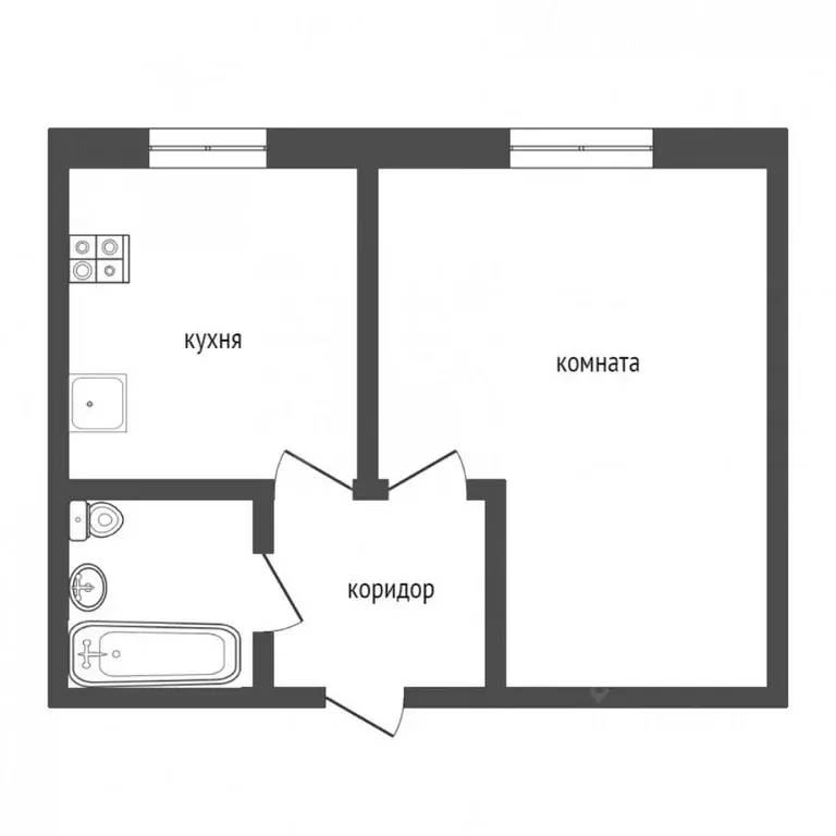 1-к кв. Тюменская область, Тюмень Холодильная ул., 69 (32.0 м) - Фото 2