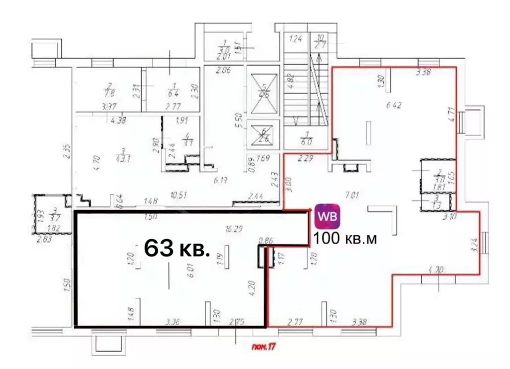 Торговая площадь в Москва Муравская ул., 38к1 (63 м) - Фото 1