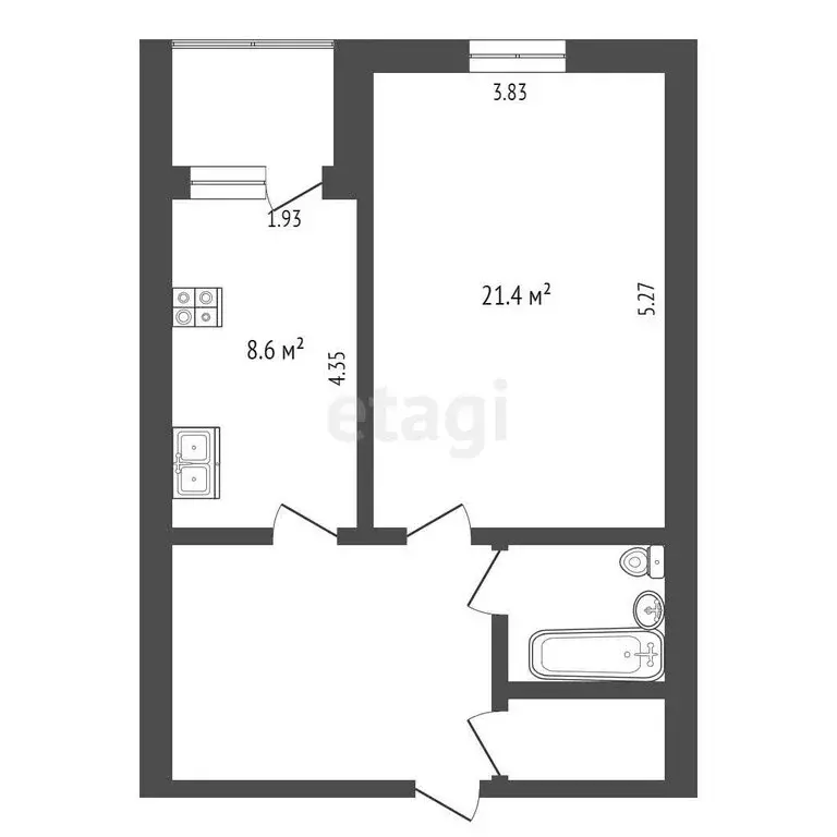 1-комнатная квартира: Пенза, улица Суворова, 169 (46.8 м) - Фото 0
