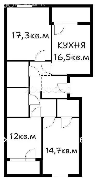 3-комнатная квартира: Новосибирск, улица имени генерал-майора А.Н. ... - Фото 0