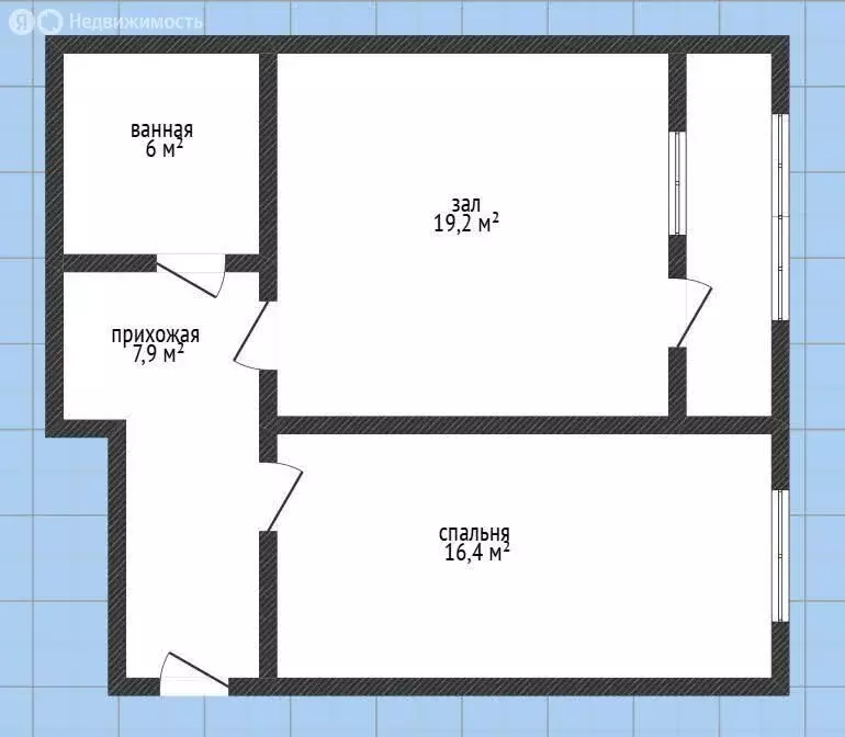 1-комнатная квартира: Махачкала, улица Ибрагима-Хаджи Урадинского, 9 ... - Фото 1