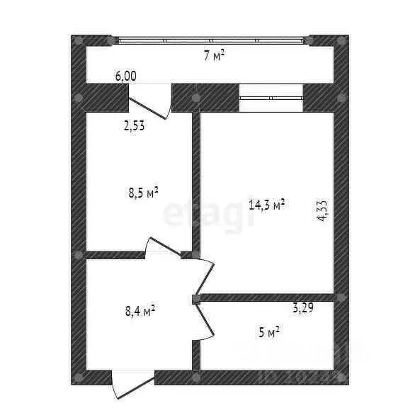 1-к кв. Башкортостан, Уфа ул. Менделеева, 128к1 (35.0 м) - Фото 1
