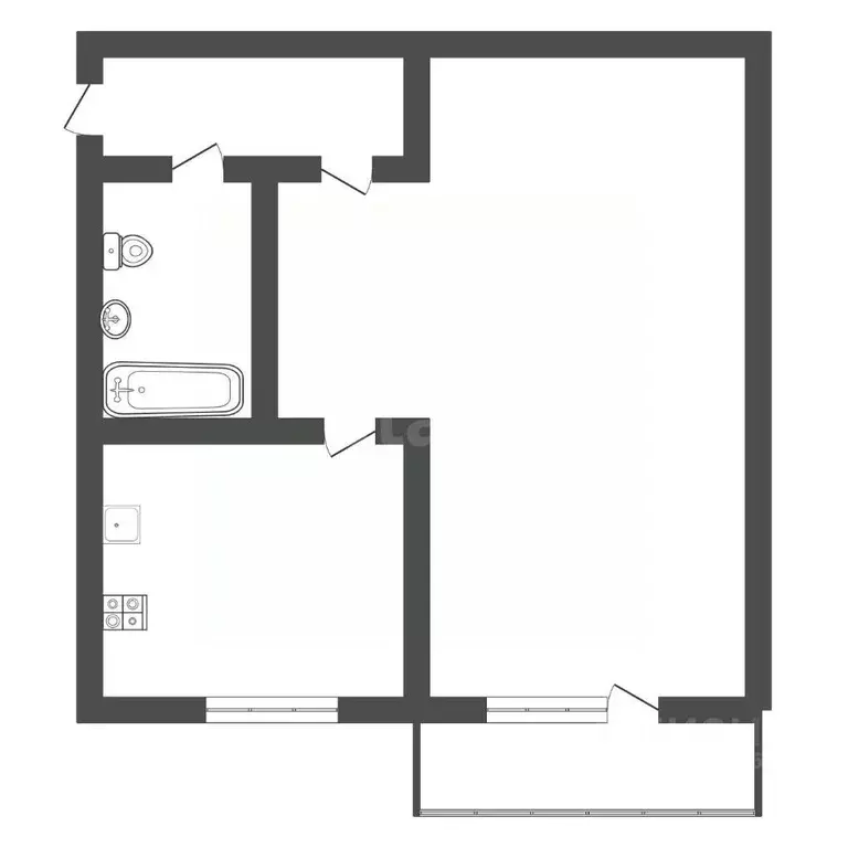 1-к кв. Тульская область, Богородицк ул. Ленина, 18 (30.4 м) - Фото 1
