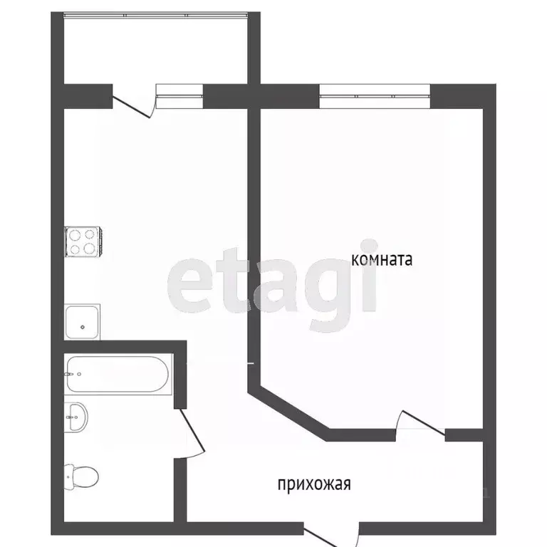 1-к кв. Ростовская область, Ростов-на-Дону ул. Тимофеева, 11 (41.0 м) - Фото 1