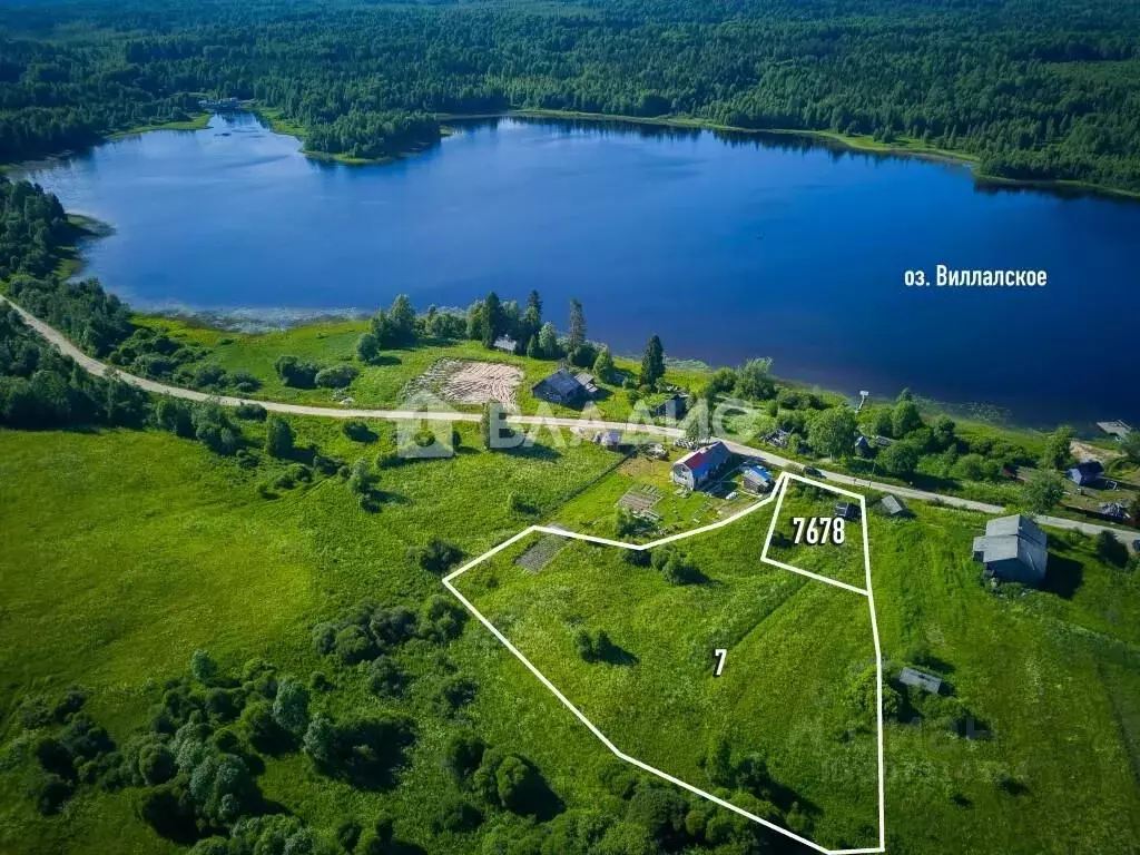 Участок в Карелия, Олонецкий район, д. Коткозеро Виллальская ул. (64.5 ... - Фото 0