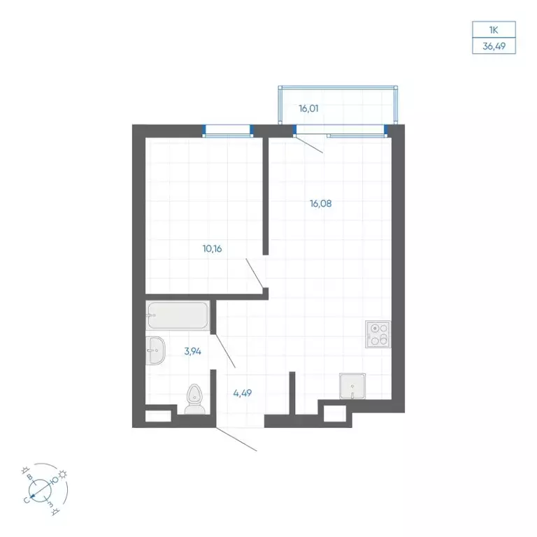 1-к кв. Челябинская область, Челябинский городской округ, пос. ... - Фото 1