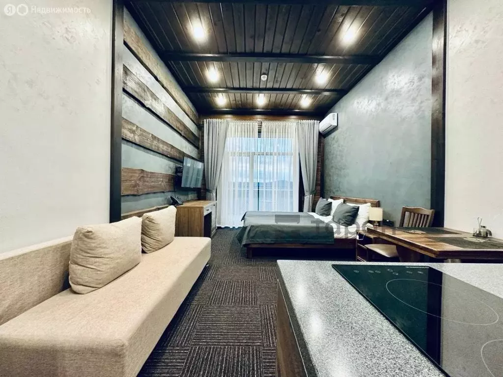 Квартира-студия: село Сыростан, улица Фёдора Конюхова, 3 (35 м) - Фото 1