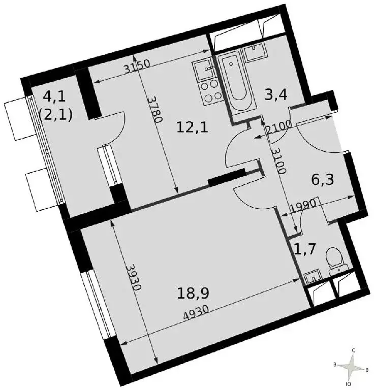 Продается 1-комнатная квартира - Фото 1