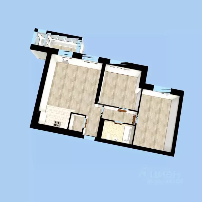 3-к кв. Башкортостан, Уфа ул. Аксакова, 18 (70.59 м) - Фото 1