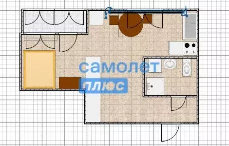 Студия Алтайский край, Бийск ул. Декабристов, 22 (27.9 м) - Фото 1