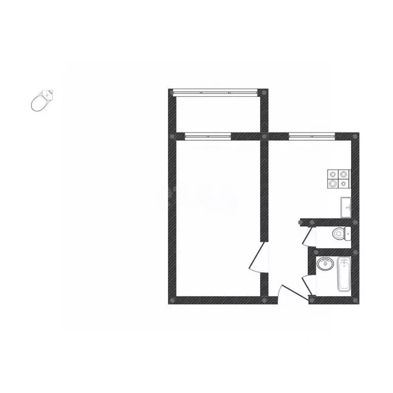 1-к кв. Курганская область, Курган ул. Карельцева, 84 (36.0 м) - Фото 2