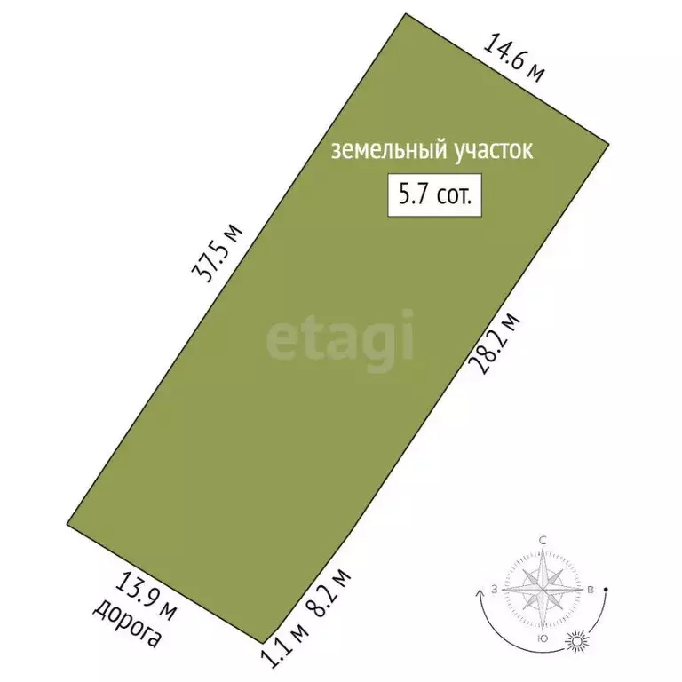 Участок в Башкортостан, Стерлитамак Строитель-2 СНТ, 1249 (5.7 сот.) - Фото 1
