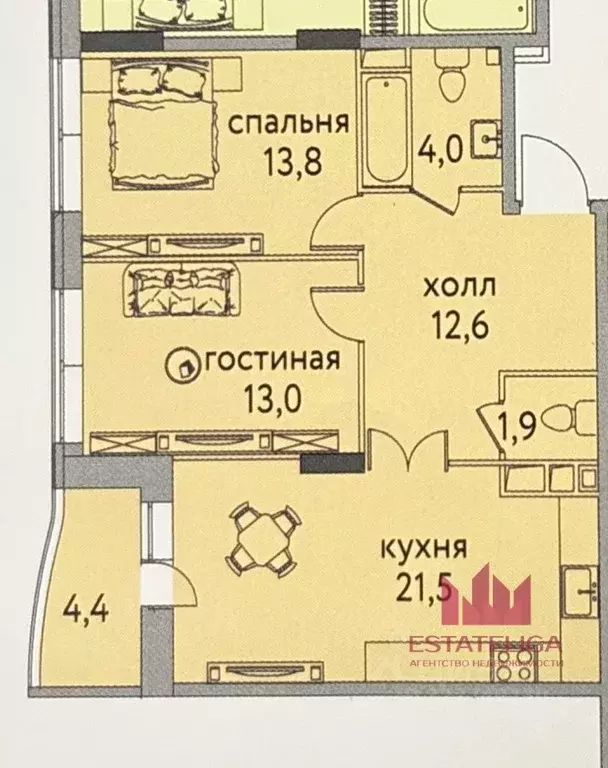 2-к кв. Москва ш. Энтузиастов, 1к2 (69.8 м) - Фото 2