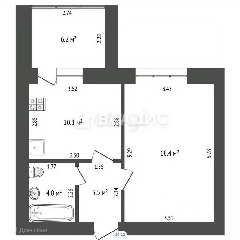 1-к кв. Башкортостан, Стерлитамак ул. Строителей, 8 (36.0 м) - Фото 2
