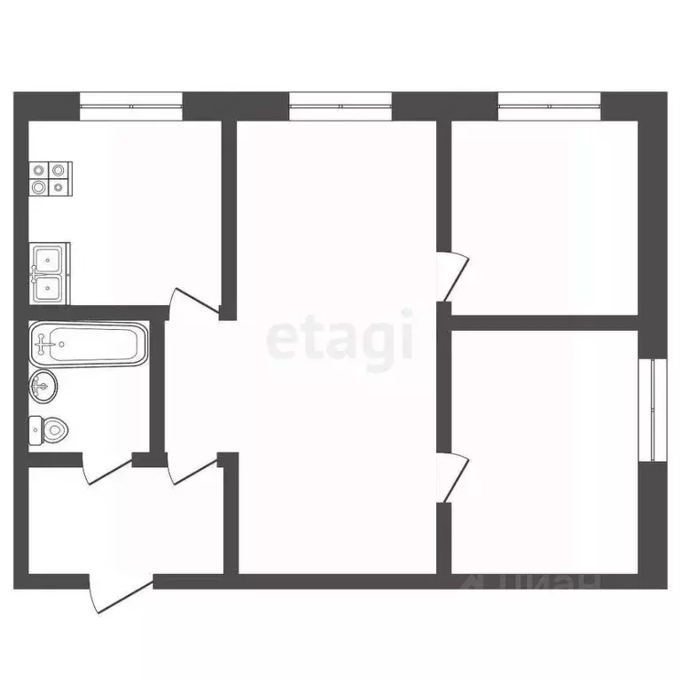 2-к кв. Мордовия, Саранск просп. Ленина, 8 (42.0 м) - Фото 1