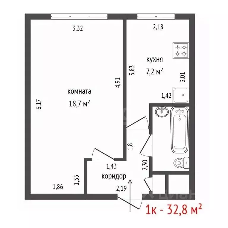 1-к кв. Свердловская область, Екатеринбург Вторчермет жилрайон, ул. ... - Фото 2