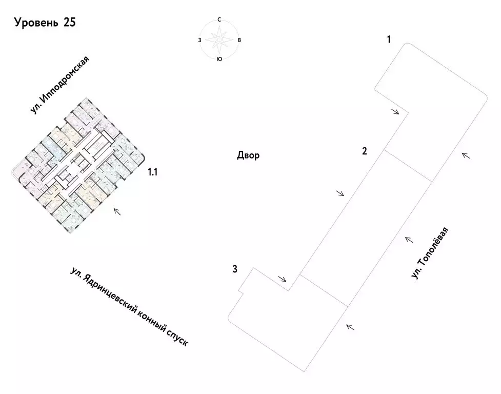 1-комнатная квартира: Новосибирск, Тополёвая улица, с21 (46.98 м) - Фото 1