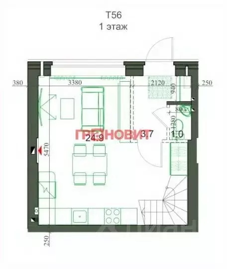 Таунхаус в Новосибирская область, Новосибирский район, Мичуринский ... - Фото 1