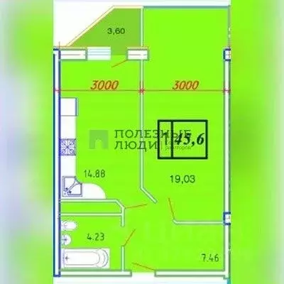 1-к кв. Краснодарский край, Геленджик Крымская ул., 22к3 (44.5 м) - Фото 2